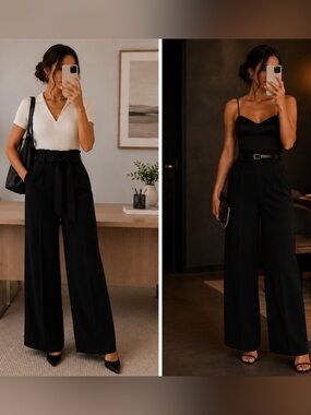 Express Black Wide Leg Pants XS